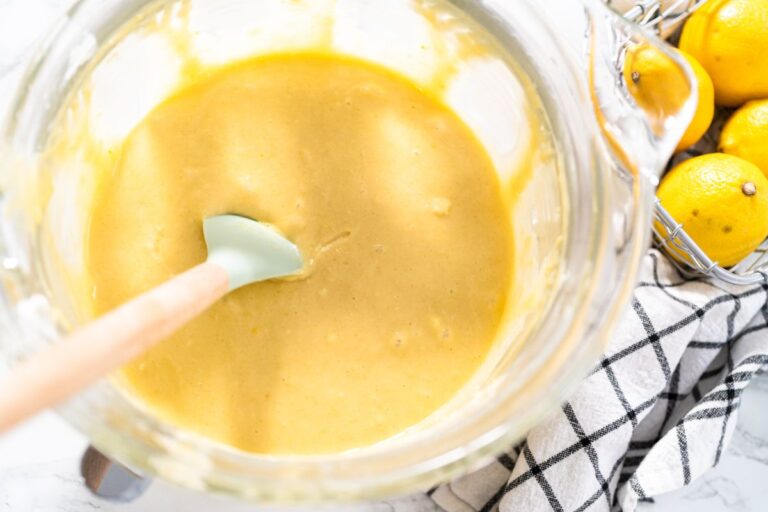Mixing Lemon Pound Cake Batter By Hand