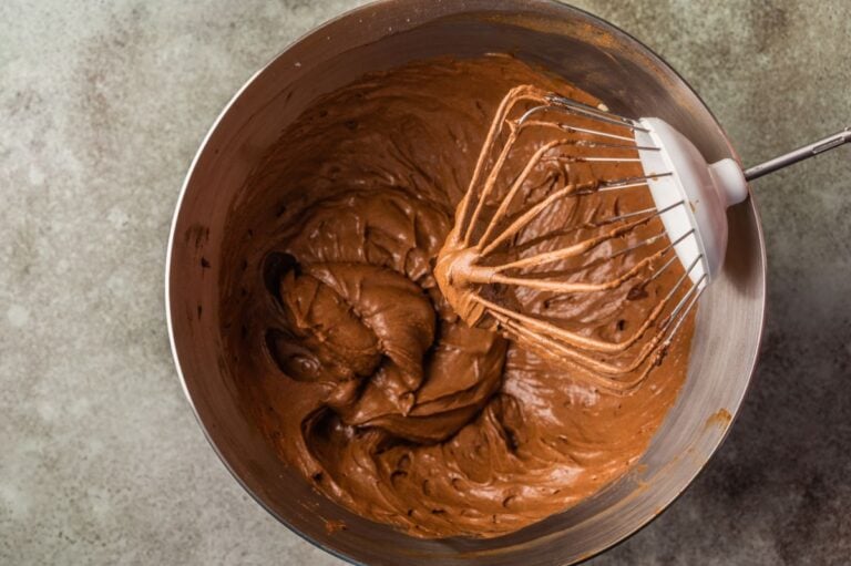 Using Brownie Mix for Cake Batter in a Mixing Bowl