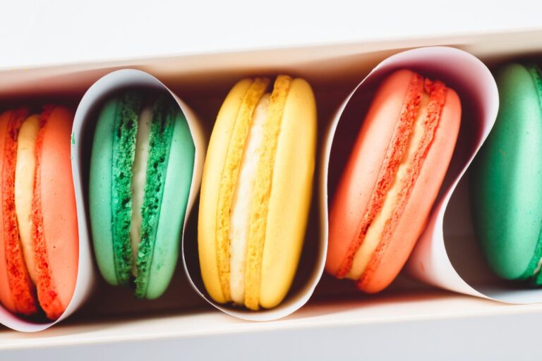 Macarons Stored in a Gift Box