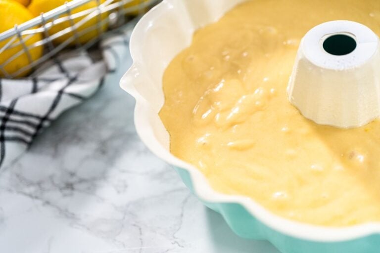 Cake Batter in a Pan