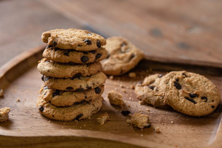 A Tray of Leftover Chocolate Chip Cookies