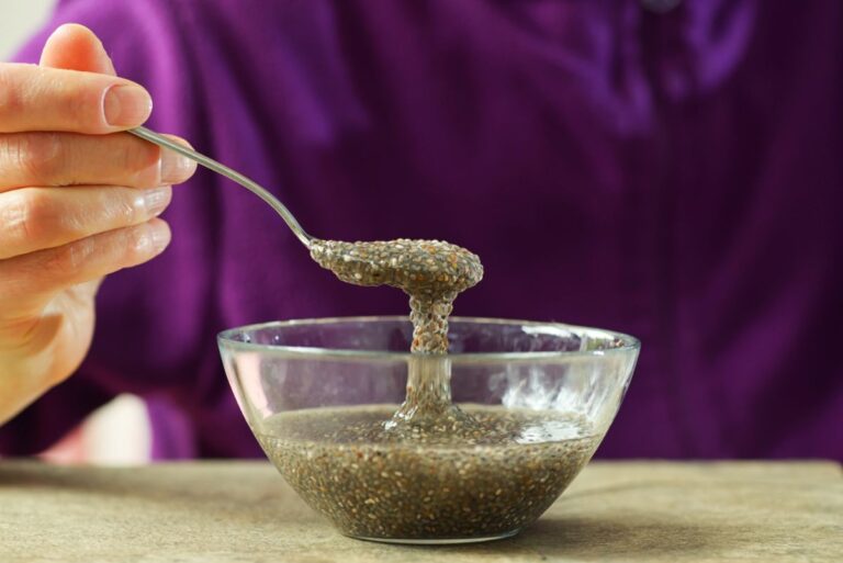 A Spoonful of Chia Seeds and Water