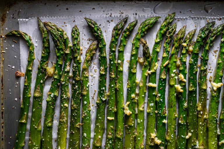 Roasted asparagus spears