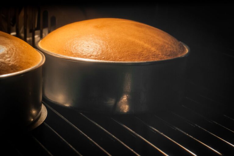 Cakes Baking in the Oven