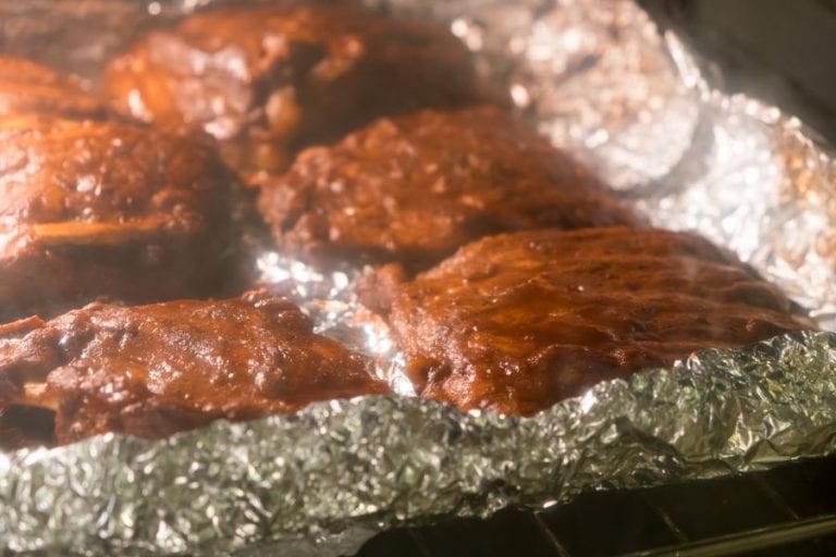 Pork Ribs on Foil