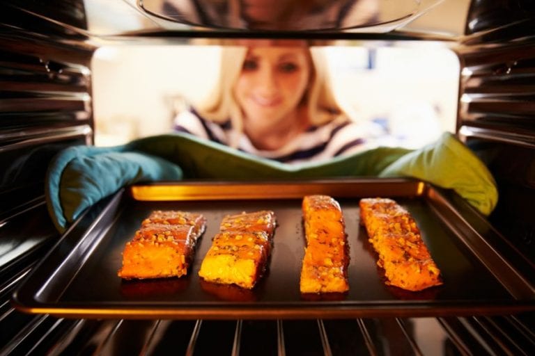 Salmon Fillets in an Oven