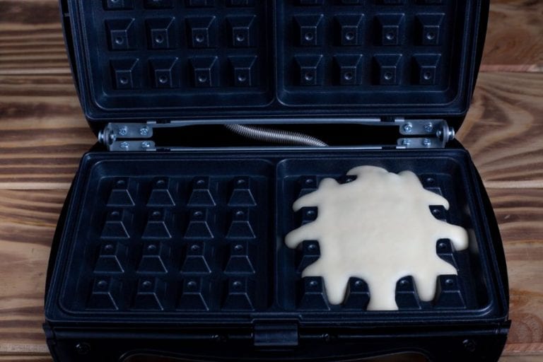 Making Waffle in Waffle Iron