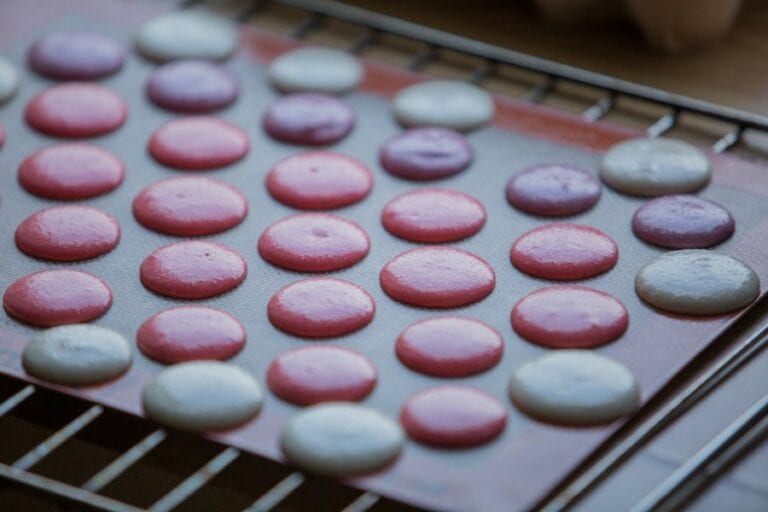 Macarons on Baking Sheet