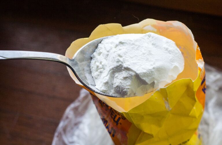A Spoonful of Cornstarch from a Bag