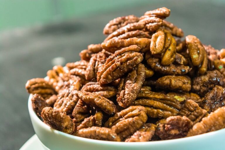 Candied Pecans in a Bowl