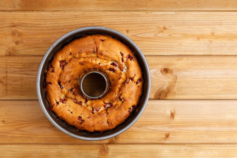 Fresh Raspberry Cake in a Bundt Pan