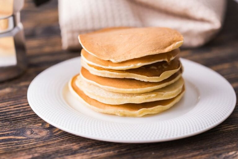 Homemade Pancakes on White Plate