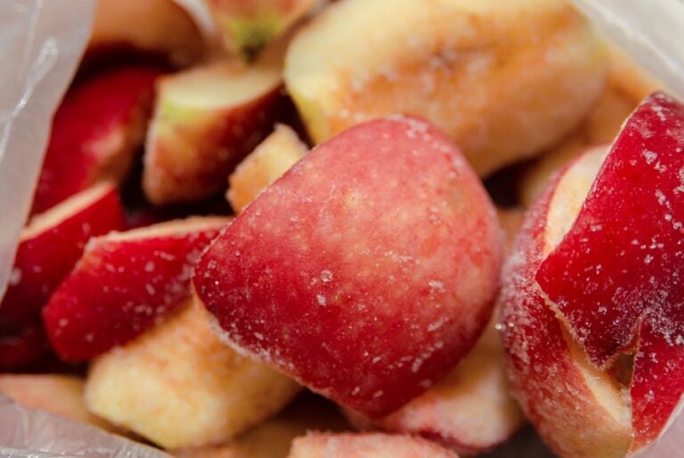 Frozen Sliced Apples in a Bag