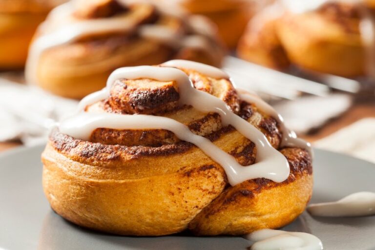 Homemade Cinnamon Roll With Icing