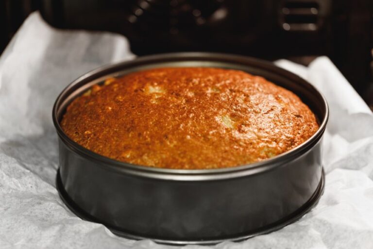 Freshly Baked Cake in a Springform Pan