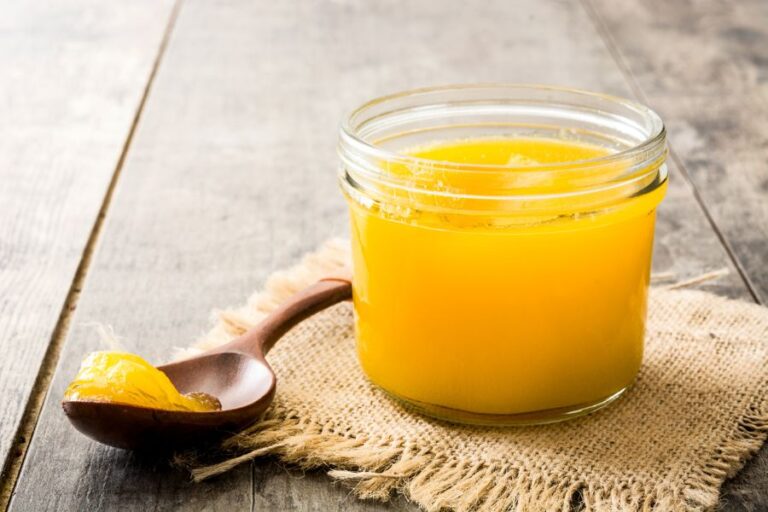 Ghee in a Jar on a Table