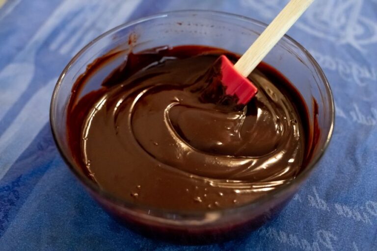 Homemade Chocolate Ganache in a Bowl