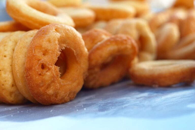 Making Fried Donuts at the Market