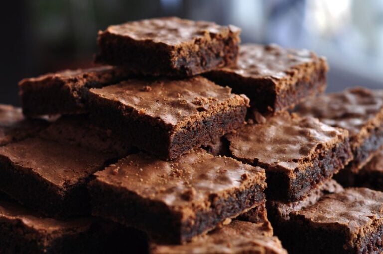 Pile of Bubbly Cut Brownies