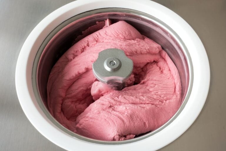 Making Homemade Raspberry Ice Cream