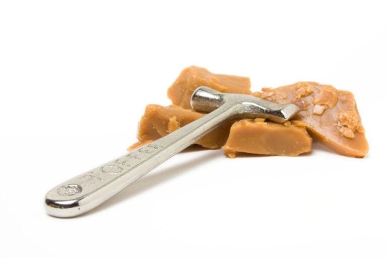 Toffee Hammer Lying on Broken Toffee