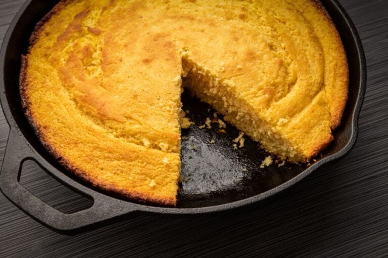 Freshly Baked Cornbread Right Out of the Oven