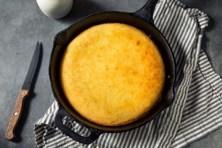 Sweet Homemade Cornbread in a Skillet