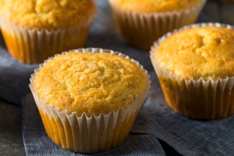 Homemade Golden Cornbread Muffins Fresh Baked