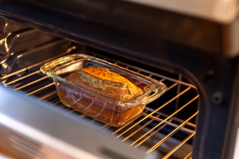Homemade Banana Bread in the Oven