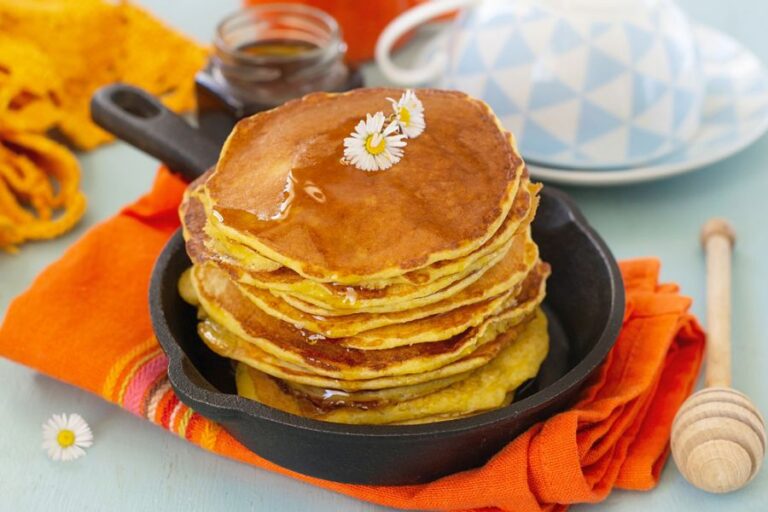 Traditional Southern Hoe Cakes (Hot Water Cornbread) in a Cast Iron Skillet