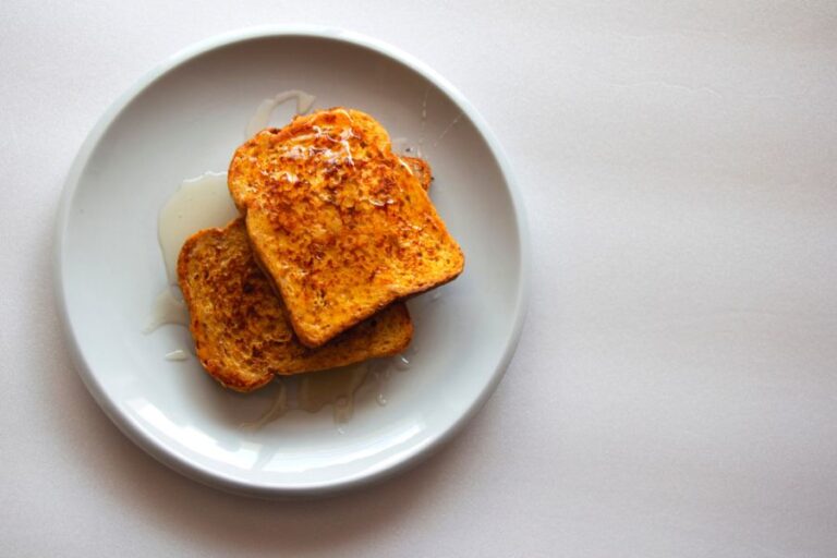 French Toast With Maple Syrup on a Plate