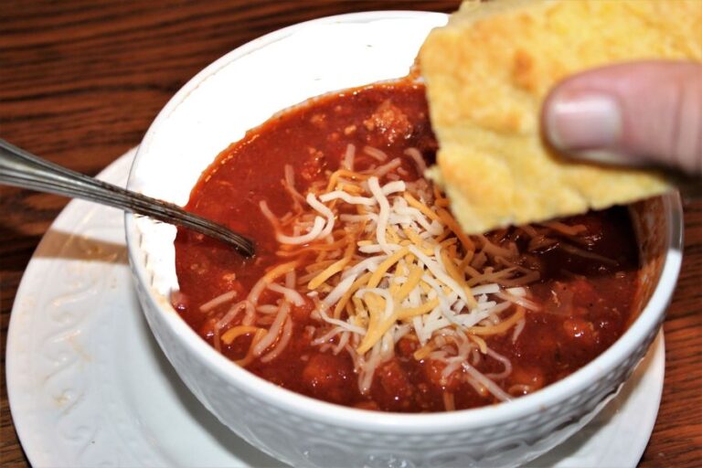 Eating Cornbread and Chili