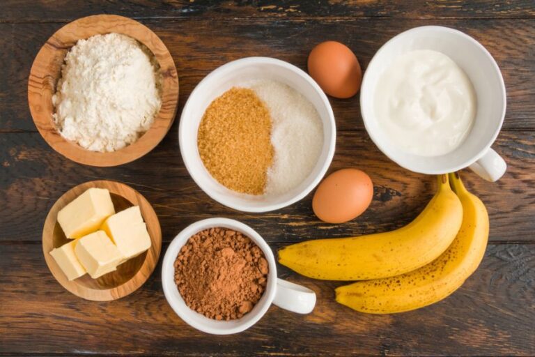 Ingredients for Chocolate Banana Bread Using Sour Cream