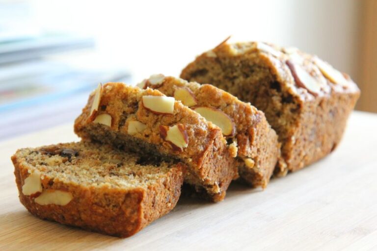 Thick Slices of Moist Almond Banana Bread