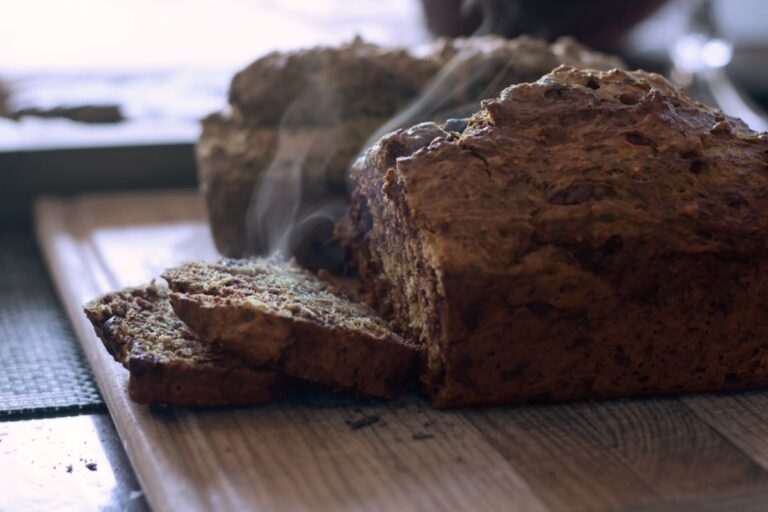 Steaming Homemade Zucchini Bread