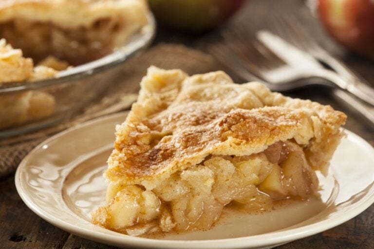 Watery Slice of Apple Pie on a Plate