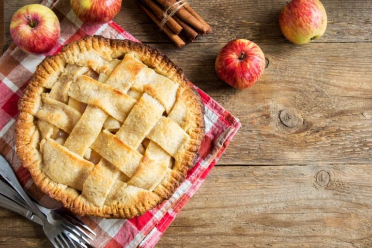 Apple Pie on a Wooden Table