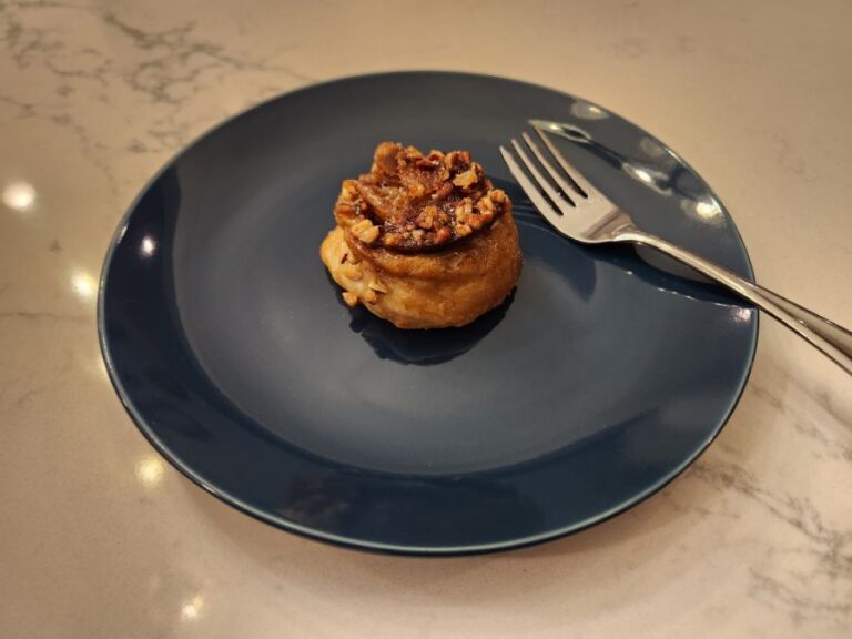 Delicious Pecan Roll on Plate