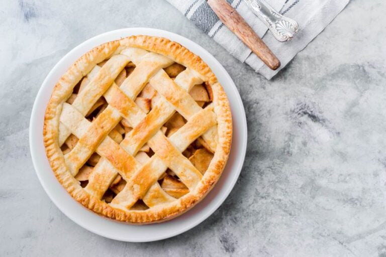 Fresh Baked Apple Pie With a Lattice Crust