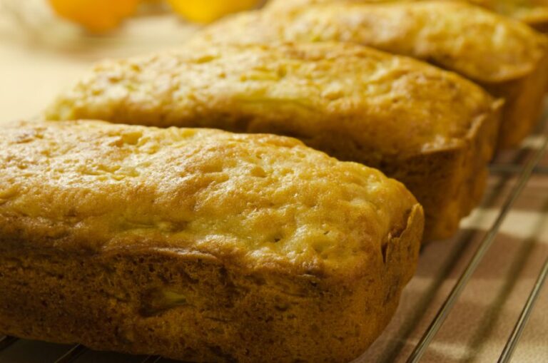 Loaves of Zucchini Bread Cooling on a Rack