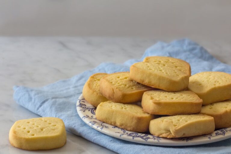 Plate of Fresh Baked Shortbread Cookies