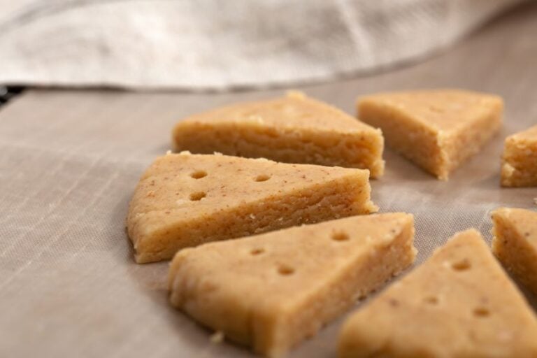 Shortbread Dough Rolled Out and Cut for Cookies