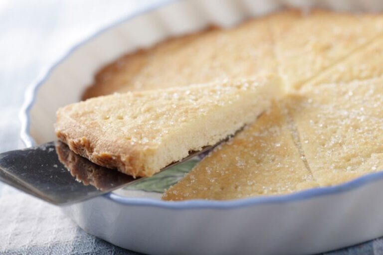 Slice of Shortbread on a Cake Server