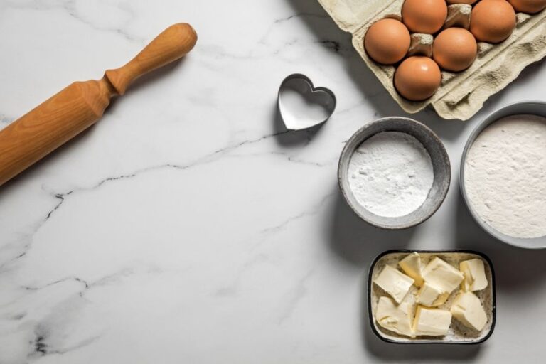 Ingredients Laid Out for Shortbread Cookies