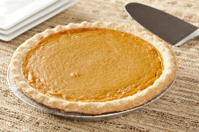 Fresh Homemade Pumpkin Pie Ready to Be Served