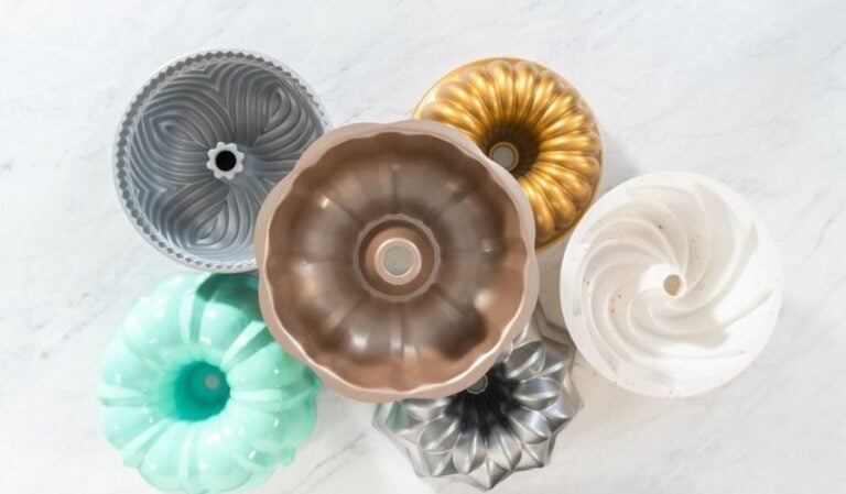 Variety of Bundt Pans on a Counter