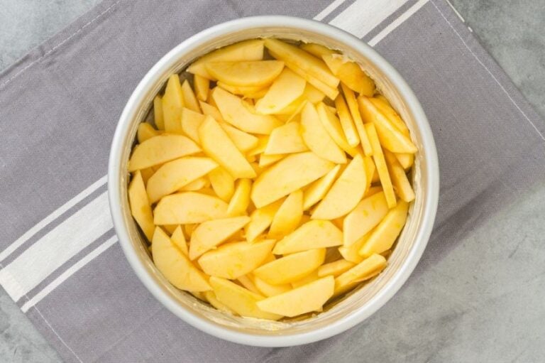 Apples Sliced for Apple Pie in a White Bowl