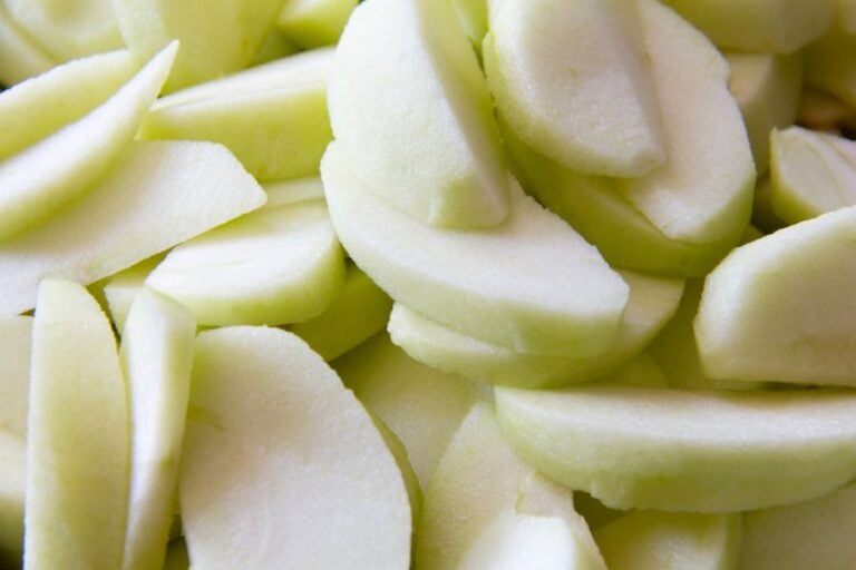 Closeup of Apples Sliced in Wedges