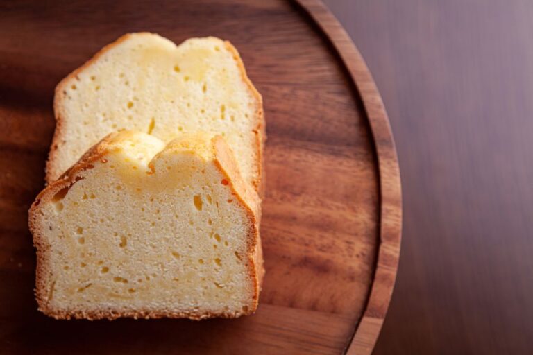 Closeup of Two Slices of Pound Cake