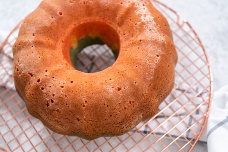 A Fresh Bundt Cake on a Cooling Rack